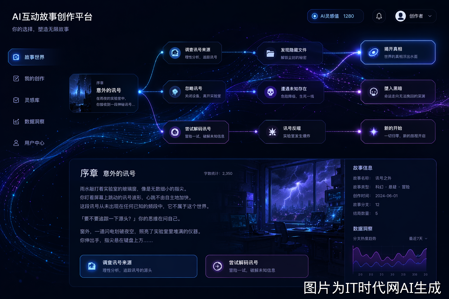 AI互动故事概念图