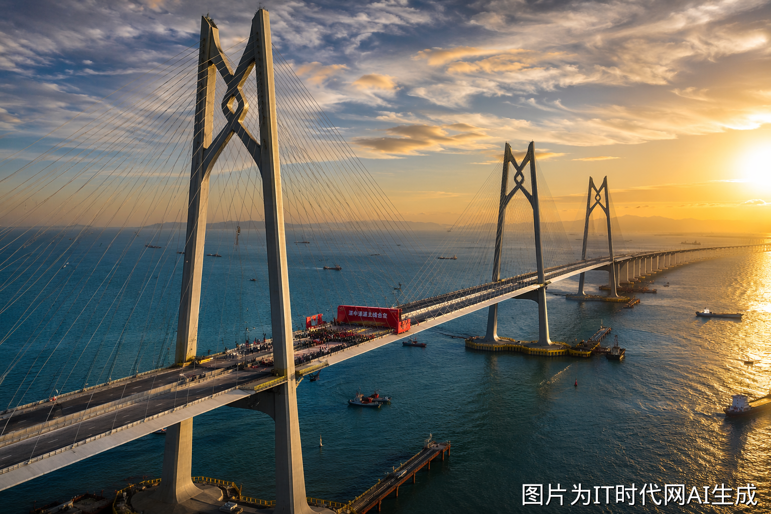 六横公路大桥青龙门大桥合龙