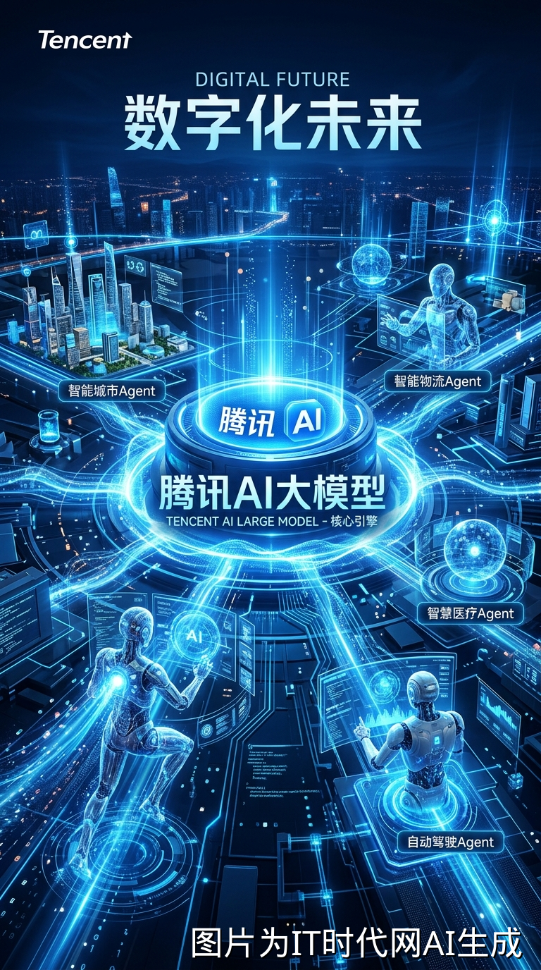 腾讯AI大模型技术示意图