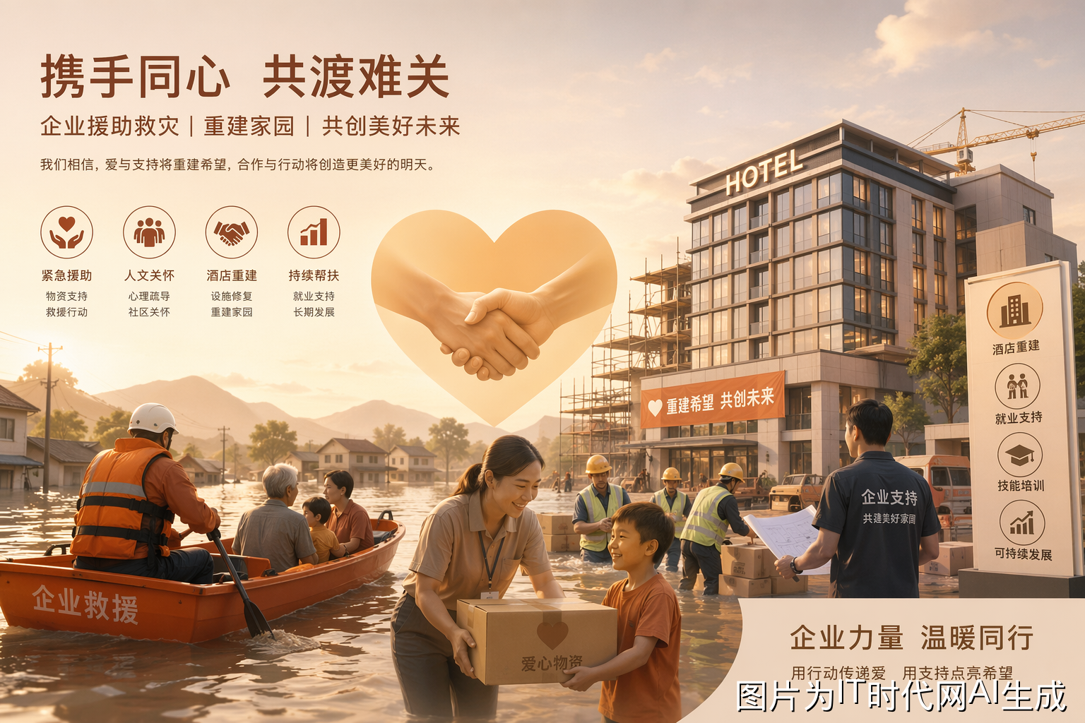 救灾援助概念图