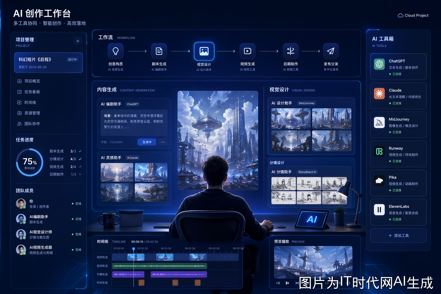 AI创作工作流概念图