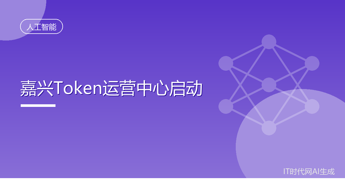 嘉兴启动Token运营中心可调用百余款大模型