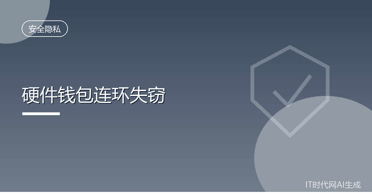 黑客盗走硬件钱包比特币逾八千万美元