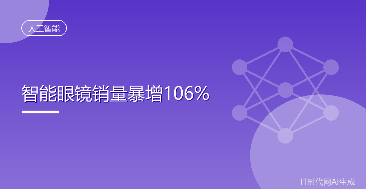 智能眼镜销量暴增106%