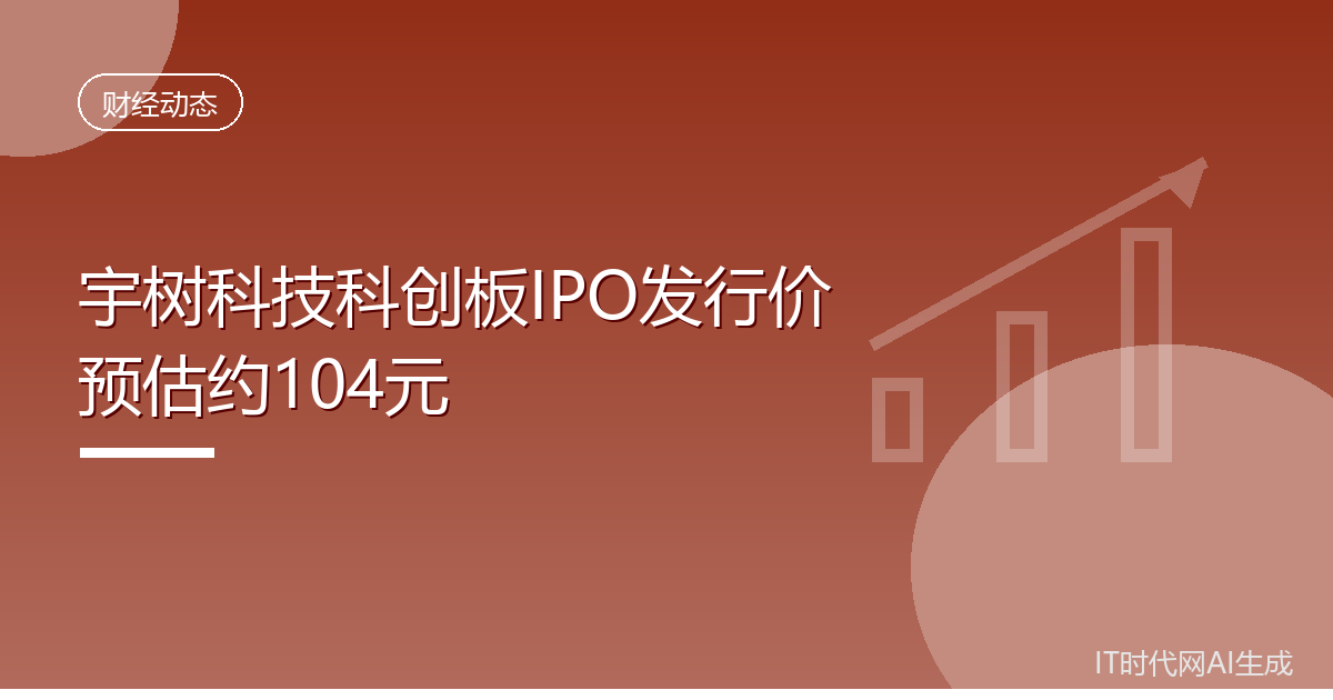 宇树科技科创板IPO发行价预估约104元