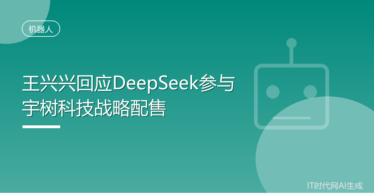 王兴兴回应DeepSeek参与宇树科技战略配售