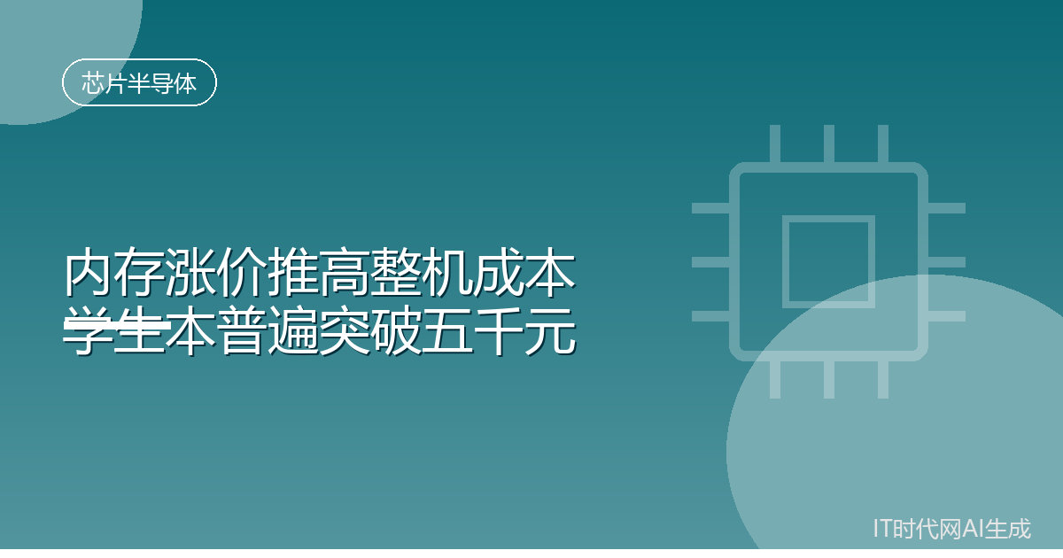内存涨价推高整机成本学生本普遍突破五千元