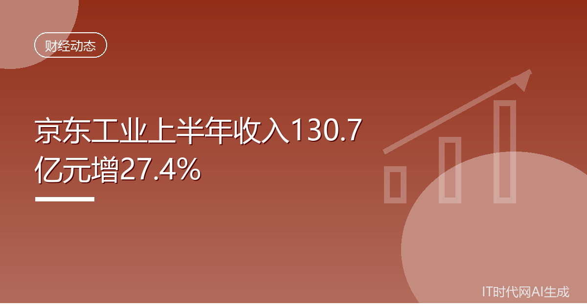京东工业上半年收入130.7亿元增27.4%