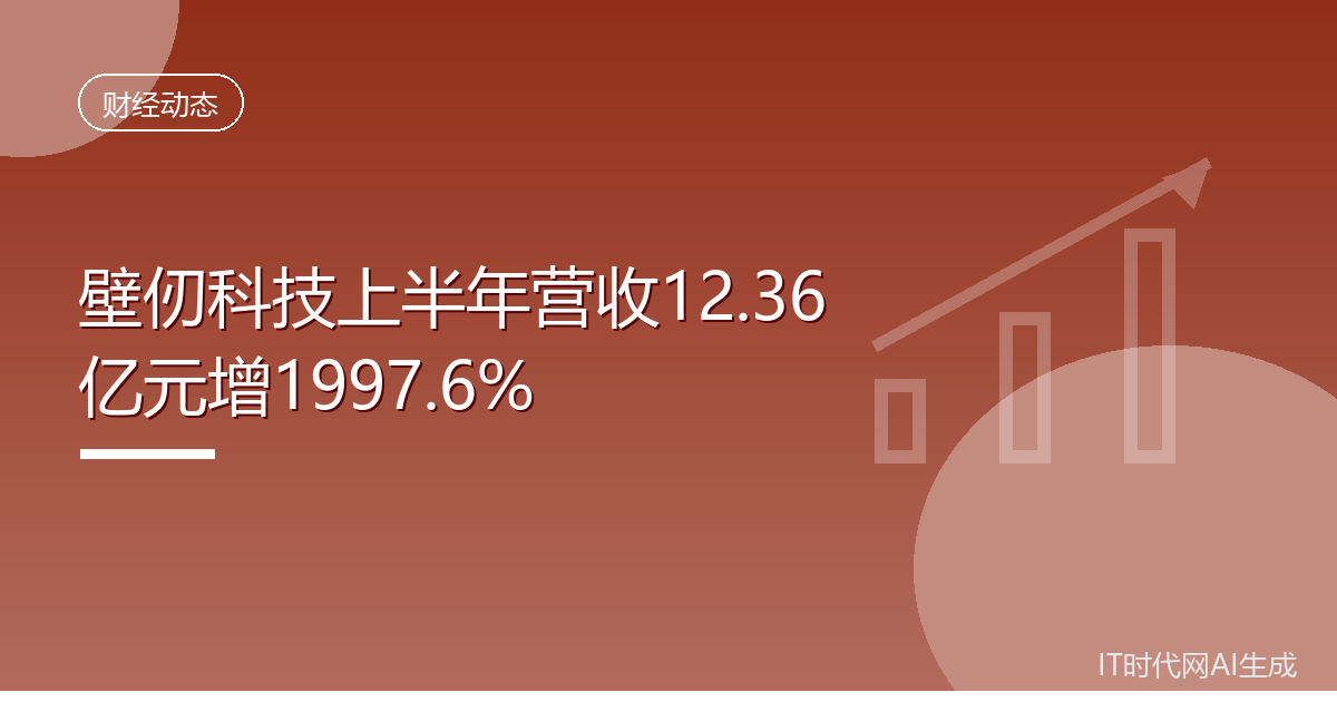 壁仞科技上半年营收12.36亿元增1997.6%