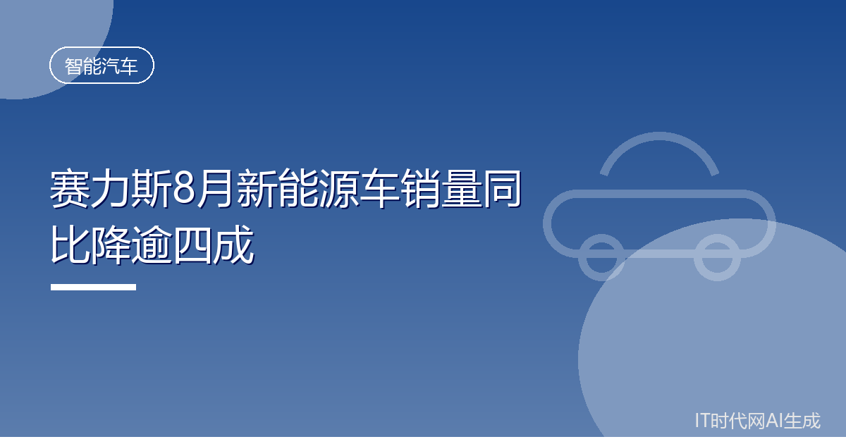 赛力斯8月新能源车销量同比降逾四成